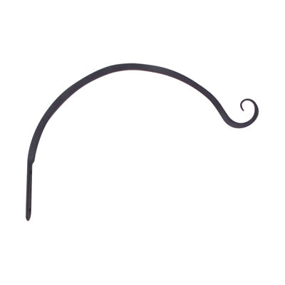 Hanging Plant Hook, Curved, Black, 7-In.