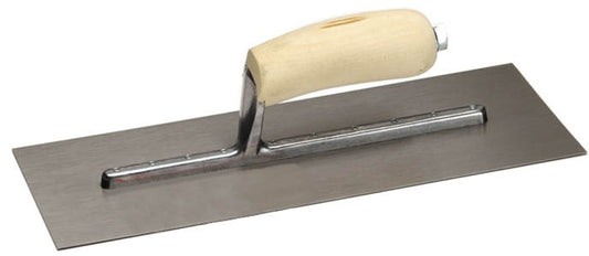 Marshalltown FT366 4-1/2" X 11" Finishing Trowel With Curved Wood Handle