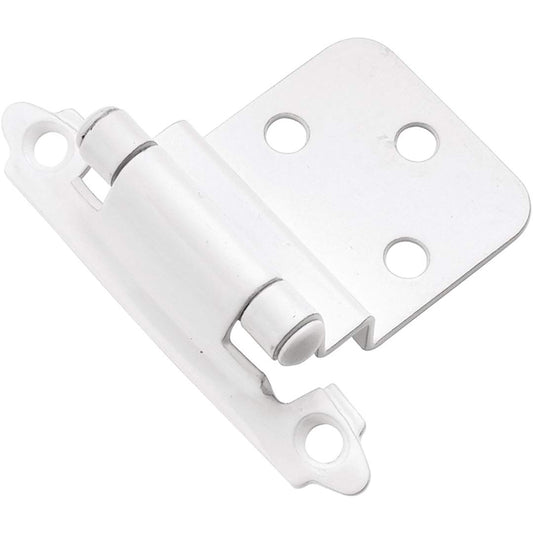 Hickory Hardware 2.34 in. W X 2.63 in. L White Steel Self-Closing Hinge 2 pk (Pack of 25)