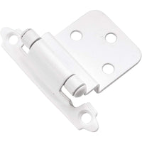 Hickory Hardware 2.34 in. W X 2.63 in. L White Steel Self-Closing Hinge 2 pk (Pack of 25)