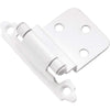 Hickory Hardware 2.34 in. W X 2.63 in. L White Steel Self-Closing Hinge 2 pk (Pack of 25)