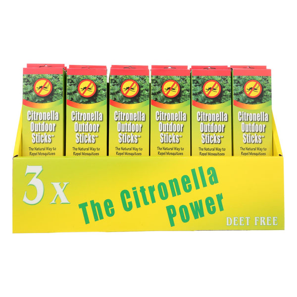 Citronela en barritas para exteriores Neem Aura Naturals, 10 unidades, caja de 18 (paquete de 18)