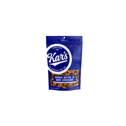 Kars Peanut Butter 'N Dark Chocolate Trail Mix 12 oz Bagged (Pack of 6)