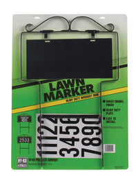 Hy-Ko  Black  Steel  Rectangle  Address Kit