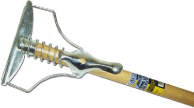 Janitor Mop Stick, Spring Lever, 54-In.