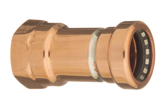 CopperLoc  1/2 in. Push   x 1/2 in. Dia. Female  Copper  Pipe Adapter