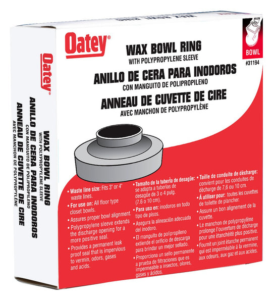 Anillo de cera estándar con funda Oatey 31194