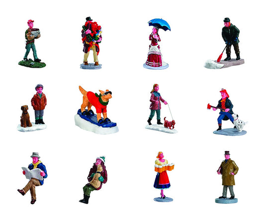 Lemax Village People Figurine Village Accessory Multicolor Resin 1 each (Pack of 12)