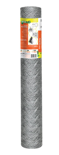 Garden Craft 36 in. H X 150 ft. L 20 Ga. Silver Poultry Netting
