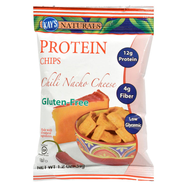 Chips proteicos Better Balance de Kay's Naturals con chile y queso nacho, 1,2 oz, caja de 6 (paquete de 6)