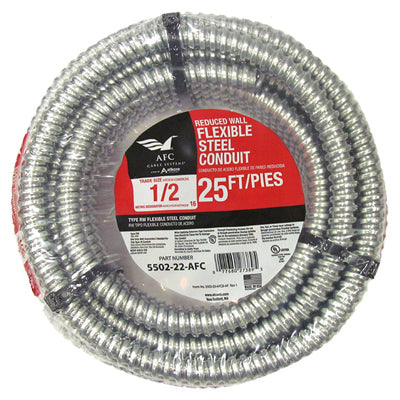 Southwire 1/2 in. D X 25 ft. L Steel Flexible Electrical Conduit For FMC