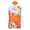 Plum Organics Baby Food - Organic -Apple and Carrot - Stage 2 - 6 Months and Up - 3.5 .oz - Case of 6