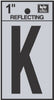 Hy-Ko 1 in. Reflective Black Vinyl Letter K Self-Adhesive 1 pc. (Pack of 10)