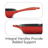 11 in Enameled Cast-Iron Series 1000 Grill Pan - Gradated Red