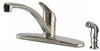 Ultra Faucets Classic One Handle Stainless Steel Kitchen Faucet Side Sprayer Included