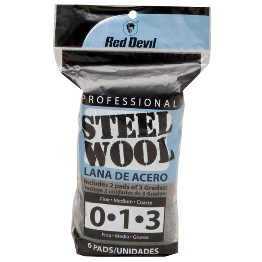 Red Devil Coarse Steel Wool Pad 6 pk