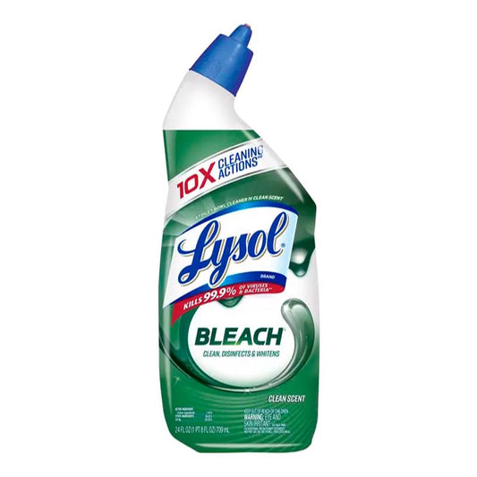 Lysol Complete Clean No Scent Toilet Bowl Cleaner 24 oz. Gel (Pack of 9)
