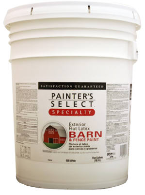 Speciality Barn & Fence Paint, Latex, Flat, White, 5-Gallons