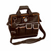 Klein Tools Tradesman Pro 8 in. W X 14 in. H Ballistic Polyester Lighted Tool Bag 31 pocket Black/Or