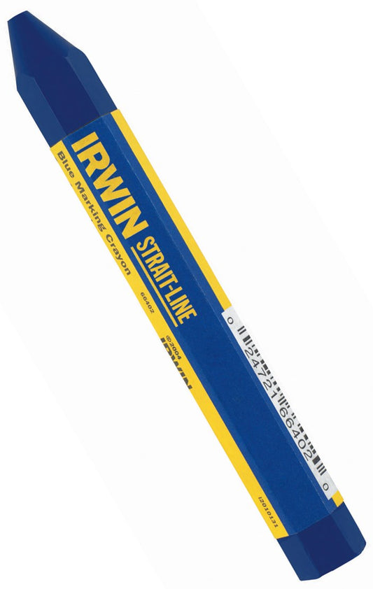 Irwin Strait Line 66402 4-1/2 Blue Lumber Crayon (Pack of 12)