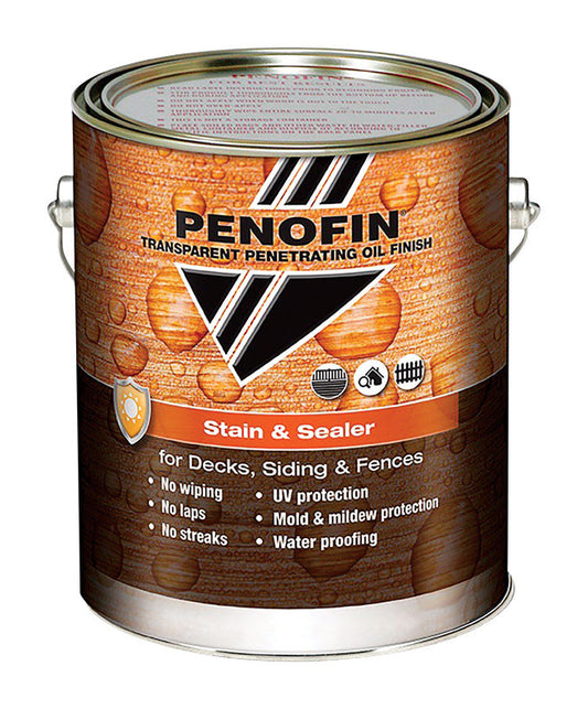 Penofin Semi-Transparent Matte Redwood Oil-Based Stain and Sealer 1 gal. (Pack of 4)