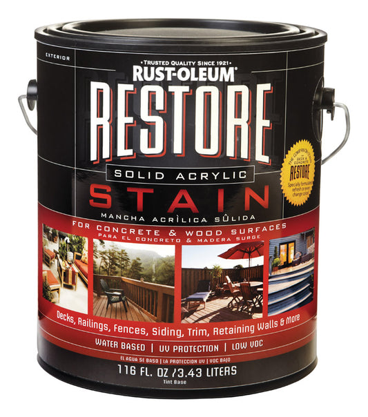 Rust-Oleum Restore Solid Tint Base Concrete and Wood Stain 1 gal. (Pack of 4)