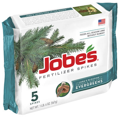 Jobes 1001 Evergreen Fertilizer Spikes 13-3-4 5 Pack