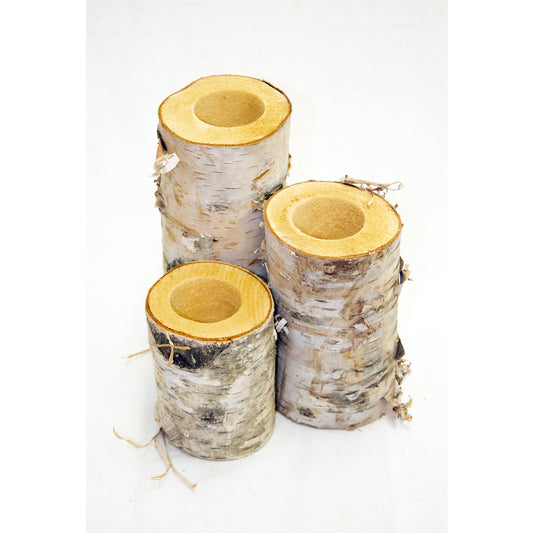 Winter Woods Birch Votive Candle Holder Indoor Christmas Decor (Pack of 4)