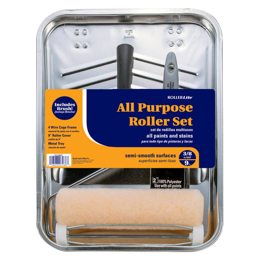 RollerLite All Purpose 9 in. W Cage Paint Roller Kit Threaded End