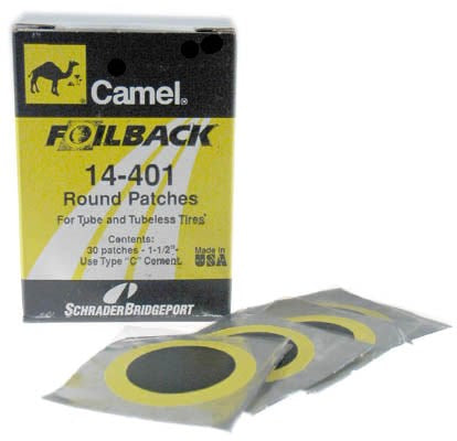 Camel 14-401 1-1/2" Round Foil-Back Patches (Pack of 30)