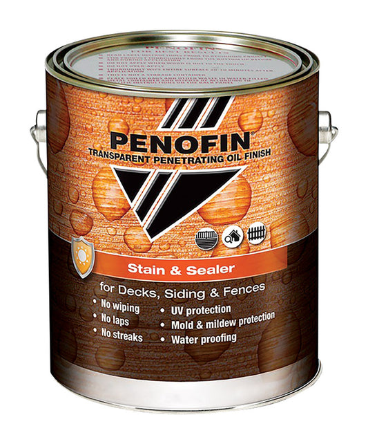 Penofin Semi-Transparent Matte Mission Brown Oil-Based Stain and Sealer 1 gal. (Pack of 4)