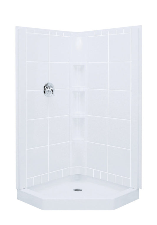 Sterling Intrigue White Shower Base