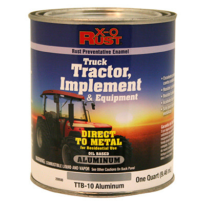 Rust-Preventative Paint & Primer, Direct to Metal, Truck, Tractor, Implement & Equipment, Aluminum, 1-Qt.