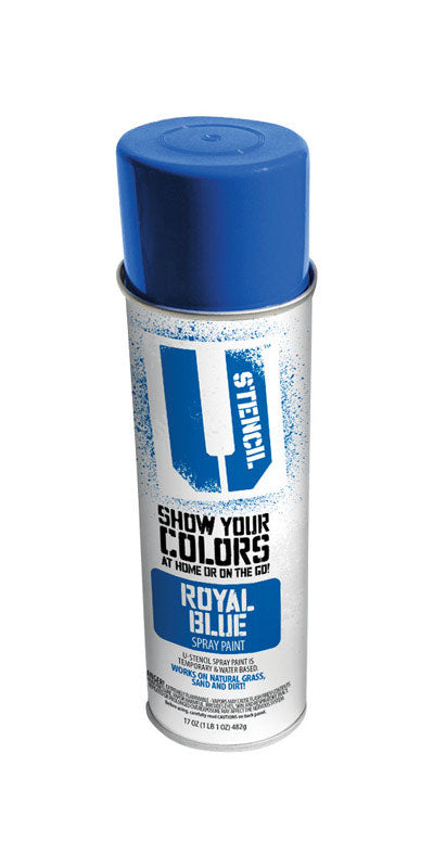 U-Stencil Matte Royal Blue Spray Paint 17 oz. (Pack of 6)