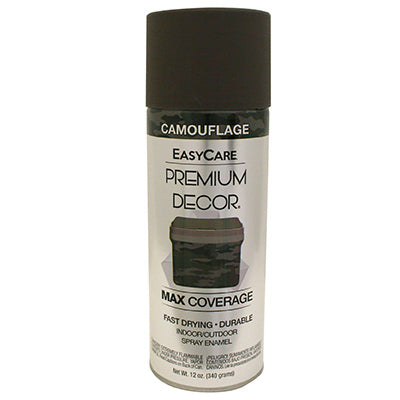 Pintura en aerosol decorativa de primera calidad, marrón oscuro plano camuflaje, 12 oz.