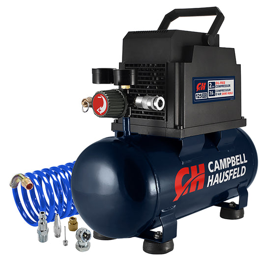 Campbell Hausfeld 2 gal Horizontal Portable Air Compressor Kit 125 psi 0.33 HP