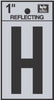 Hy-Ko 1 in. Reflective Black Vinyl Letter H Self-Adhesive 1 pc. (Pack of 10)