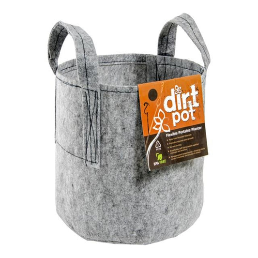 Dirt Pot 15.88 in. H X 19.88 in. W Fabric Planter Gray