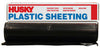 Husky Plastic Sheeting 6 mil T X 20 ft. W X 50 ft. L Polyethylene Black 1