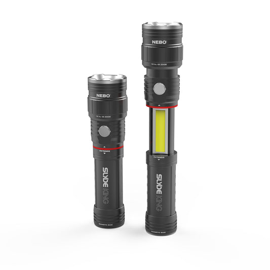 Nebo Aluminum Black 500 lm Lithium-Ion LED Rechargeable Flashlight 1.75 L x 6.875 H in.