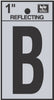 Hy-Ko 1 in. Reflective Black Vinyl Letter B Self-Adhesive 1 pc. (Pack of 10)