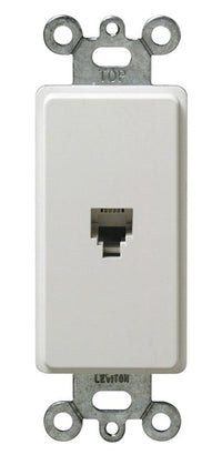 Leviton R92-40649-W White 1-Gang Decora® Phone Jack