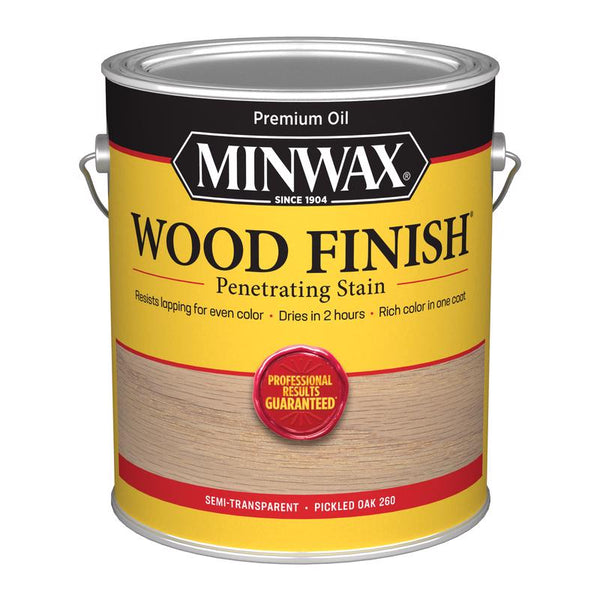 Tinte penetrante a base de aceite para roble decapado semitransparente de Minwax Wood Finish, 1 galón (paquete de 2)