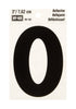 Hy-Ko RV-50/0 3" Black Vinyl Self-Stick Reflective Number 0 (Pack of 10)