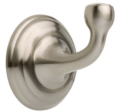 Delta Windemere 2-1/2 in. H X 2-5/16 in. W X 2-3/16 in. L Brushed Nickel Silver Robe Hook