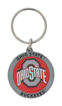Hillman Ohio State Buckeyes Metal Silver Decorative Key Chain (Pack of 3).