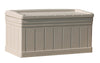 Suncast Beige Plastic 129 gal. Capacity Deck Box 28 H x 53 W x 29 D in. with Seat