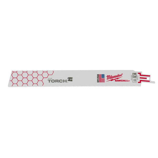 Milwaukee The Torch 9 in. Bi-Metal Reciprocating Saw Blade 18 TPI (Pack of 10)