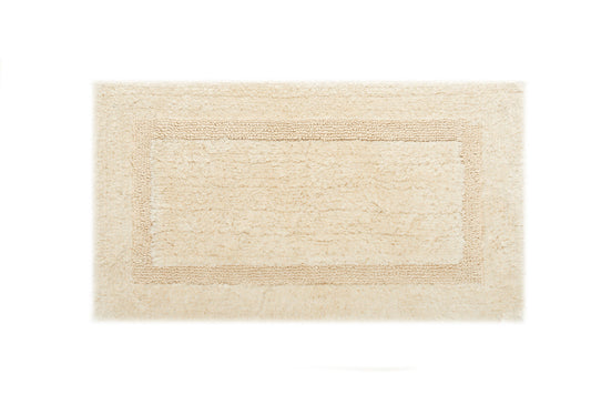 LINIM 2-Piece Bath Rug Set 100% Egyptian Cotton Reversible Bath Rugs Natural 