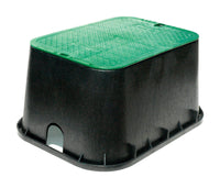 NDS 19 in. W X 12-1/4 in. H Rectangular Valve Box with Overlapping Cover Black/Green